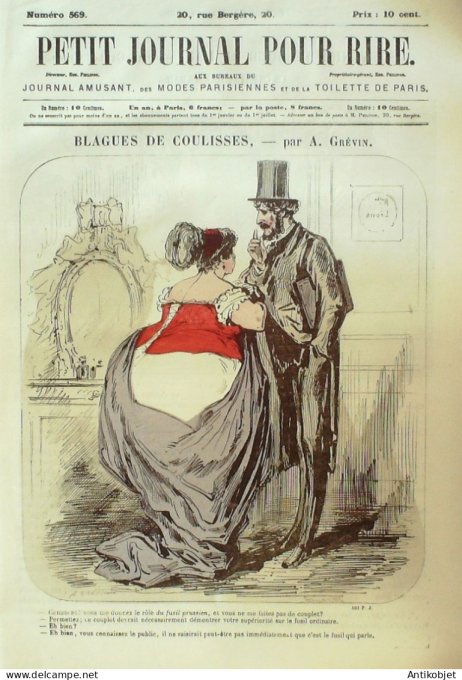Petit journal pour Rire 1866 # 569 Souvenirs du jour de l'An Carlo Gripp