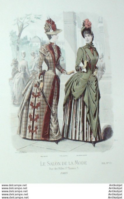 Gravure Mode Salon 1887 #  866 (Old Fashion plate)