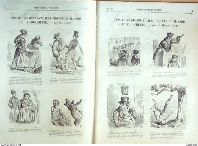 Petit journal pour Rire 1860 # 355 Souvenis du camp de Chalons Girin