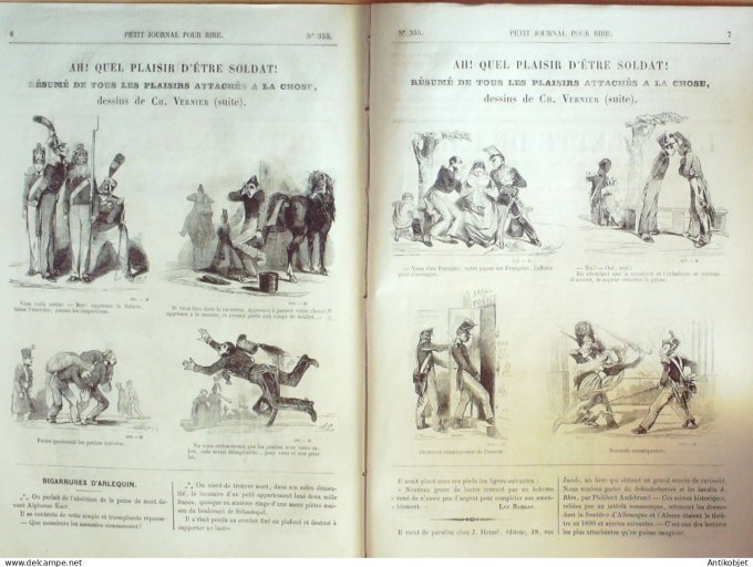 Petit journal pour Rire 1860 # 355 Souvenis du camp de Chalons Girin