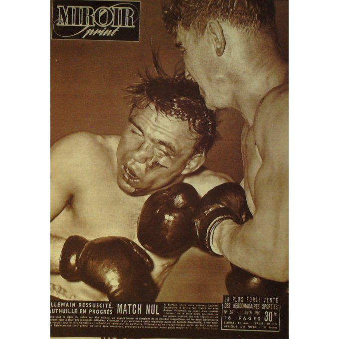 Miroir Sprint 1951 #  261 11 Juin White City/Gardner/Villemain/Dauthuille  Win Van Wil