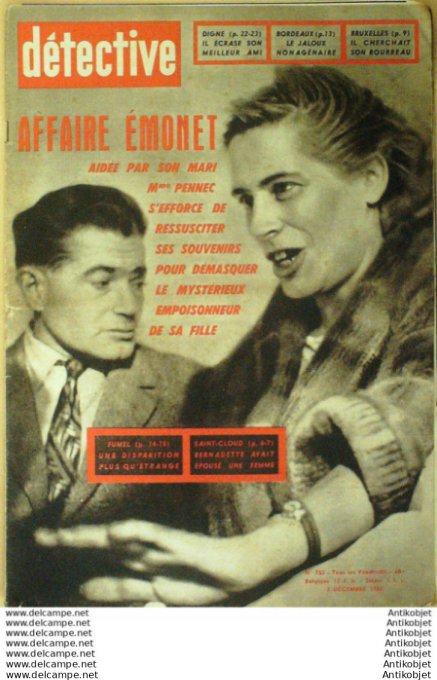 Détective 1960 # 753 Colomars St-Germain-Esteuil Laval Arnoux-St-Auban