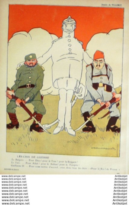 L'Assiette au beurre 1908 # 395 La question d'Orient Villemot Jean Ostoya Gris