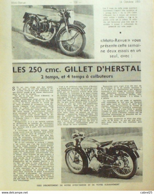 Moto Revue 1950 n° 1002 Lambretta Gillet d'Herstal Duperconfort 250cmc 4T