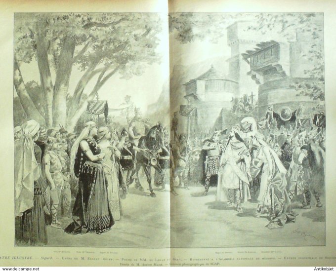 Le Monde illustré 1885 n°1476 Italie Tresca Norvège Sigurd Projet de Haag