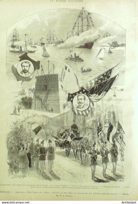 Le Monde illustré 1885 n°1476 Italie Tresca Norvège Sigurd Projet de Haag