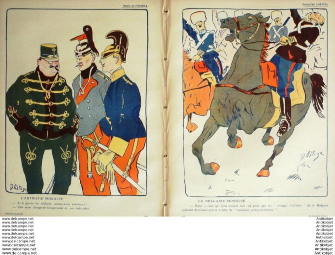 L'Assiette au beurre 1908 # 395 La question d'Orient Villemot Jean Ostoya Gris