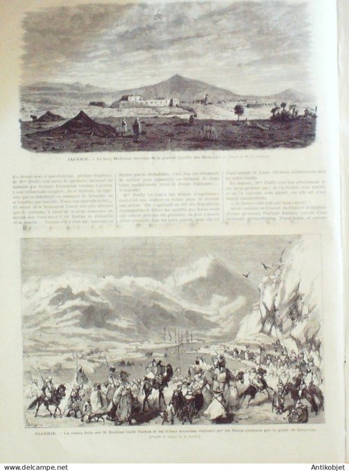 Le Monde illustré 1872 n°777 Inde Lord Mayo Morlaix (29) Espagne Valladolid Algérie borj Medjana Mok