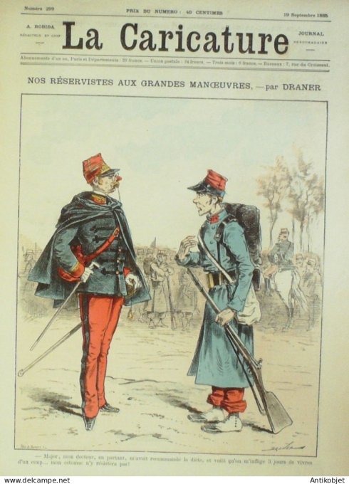 La Caricature 1885 #299 Réservistes en manoeuvres Draner Gino Robida Job