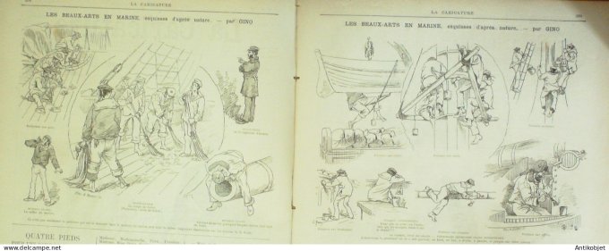 La Caricature 1885 #299 Réservistes en manoeuvres Draner Gino Robida Job