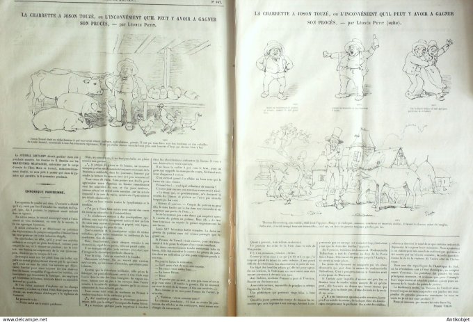 Le Journal Amusant 1874 #  947 Aux dernieres regates du Rowing club par Lafosse