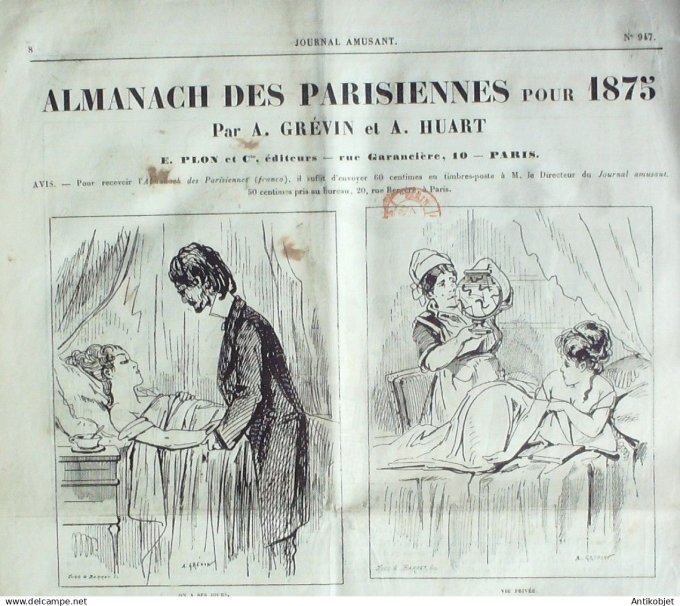 Le Journal Amusant 1874 #  947 Aux dernieres regates du Rowing club par Lafosse