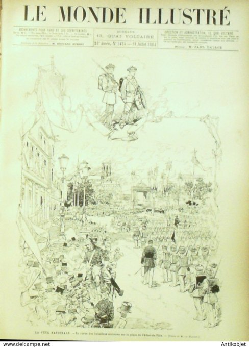 Le Monde illustré 1884 n°1425 Toulon (83) épidémie canal interocéanique de Panama