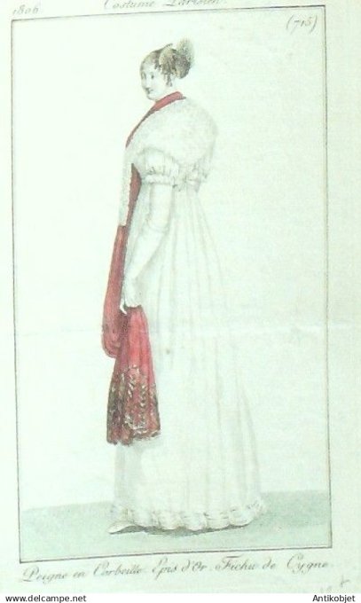 Costume Parisien 1806 # 715 (eau forte) Fichu de cygne