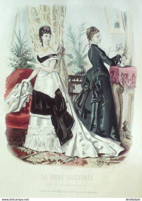 Gravure Mode illustree 1875 # 15 (Old Fashion plate)