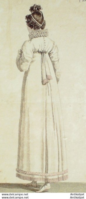Costume Parisien 1813 # 1349 Robe Mérinos garnie d'une torsade