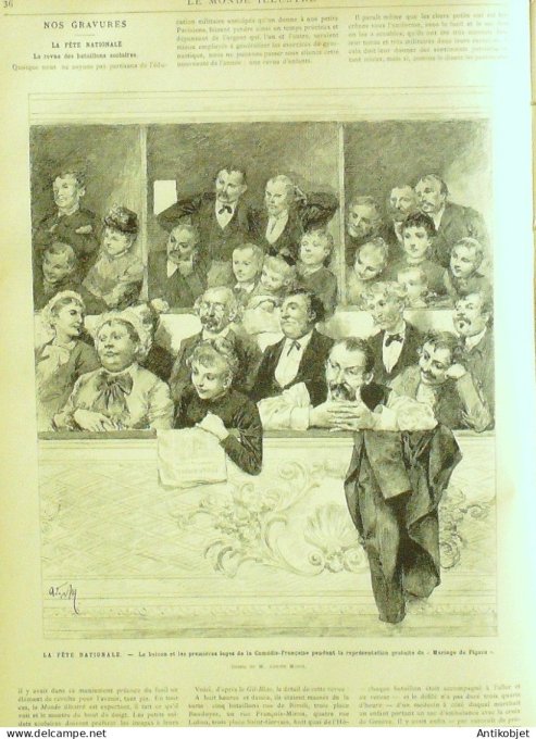 Le Monde illustré 1884 n°1425 Toulon (83) épidémie canal interocéanique de Panama