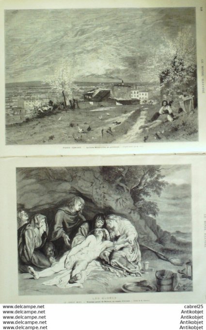 Le Monde illustré 1876 n° 992 Serbie Gatsko Pont Drina Espagne Montmartre Inde Prince De Galles