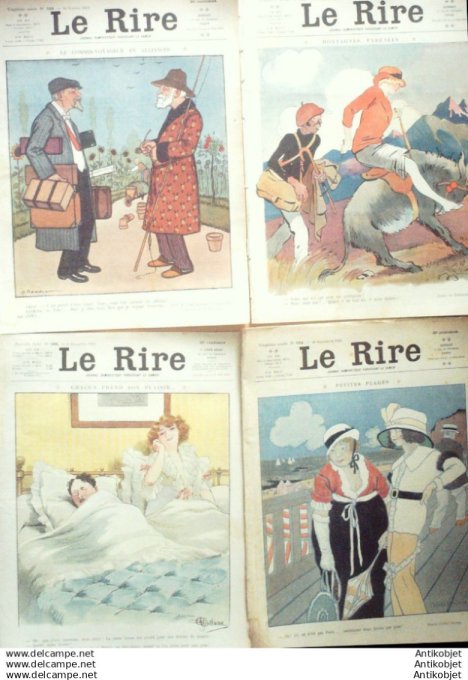 Le Rire 1913 lot 4 revues Prejelan Roussau Hemard Pierlis Barrere Flores Fabiano Gerbault