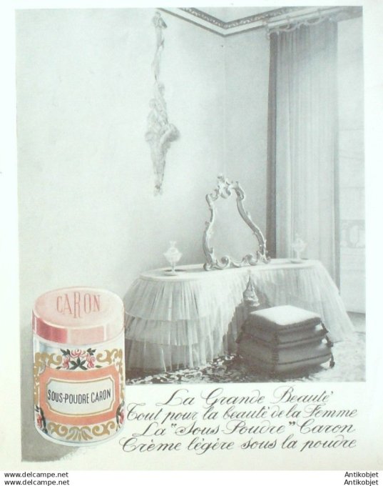 Publicite Cosmetique Caron Poudre 1953