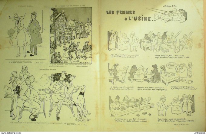 Le Rire Rouge 1916-05-20 #  79 Journal humoristique Ed.Originale Les femmes a l'Usine