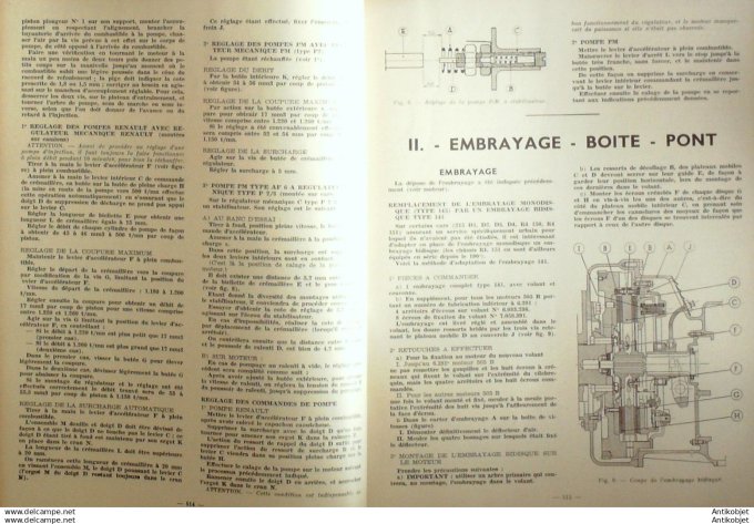R.T Automobile Renault moteurs 568 572 Tracteur Farmall type FC 99 # 1954