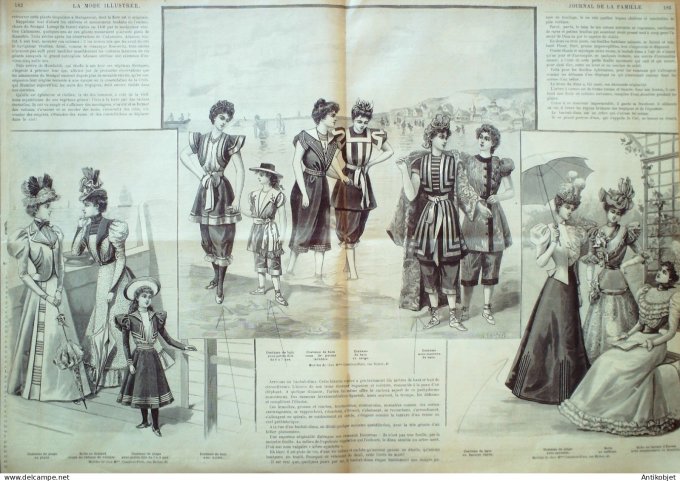 La Mode illustrée journal 1897 n° 20 Toilette de plage