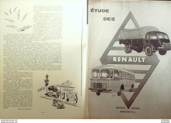 R.T Automobile Renault moteurs 568 572 Tracteur Farmall type FC 99 # 1954