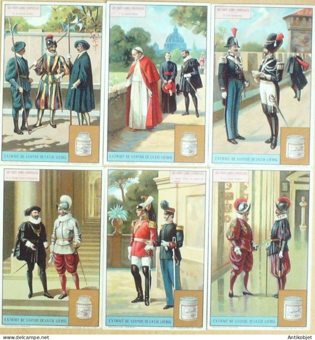Chromo Liebig Sang 1167 Les corps armes Pontificaux (1925)