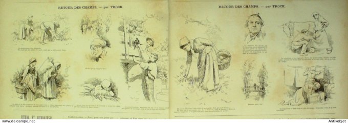 La Caricature 1880 #  41 Grande rentrée Robida Draner La Jodrelle Quidam