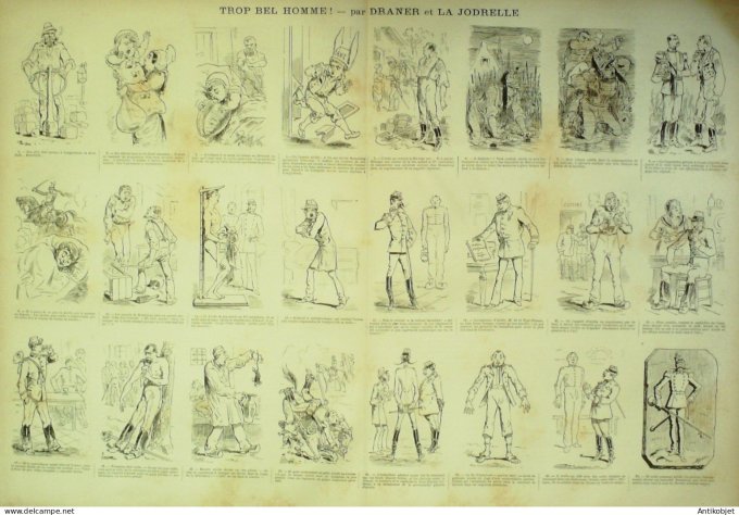 La Caricature 1880 #  41 Grande rentrée Robida Draner La Jodrelle Quidam