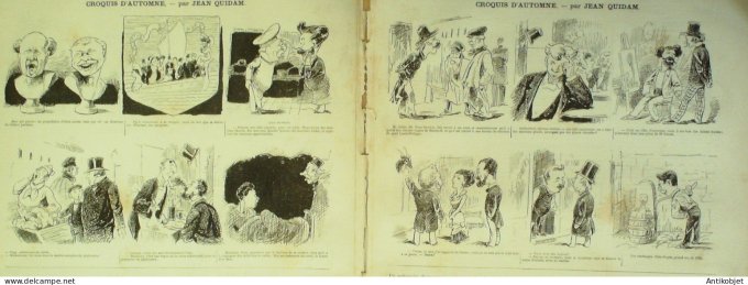 La Caricature 1880 #  41 Grande rentrée Robida Draner La Jodrelle Quidam
