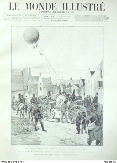 Le Monde illustré 1890 n°1747 Solesmes (59) Rép.Tchèque Prague Karlsbruecke