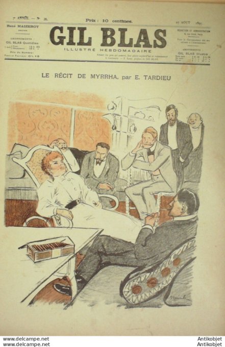 Gil Blas 1897 n°35 Charles VELLAY Eugène TARDIEU Marcel LEGAY Edmond PRAT Auguste GERMAIN