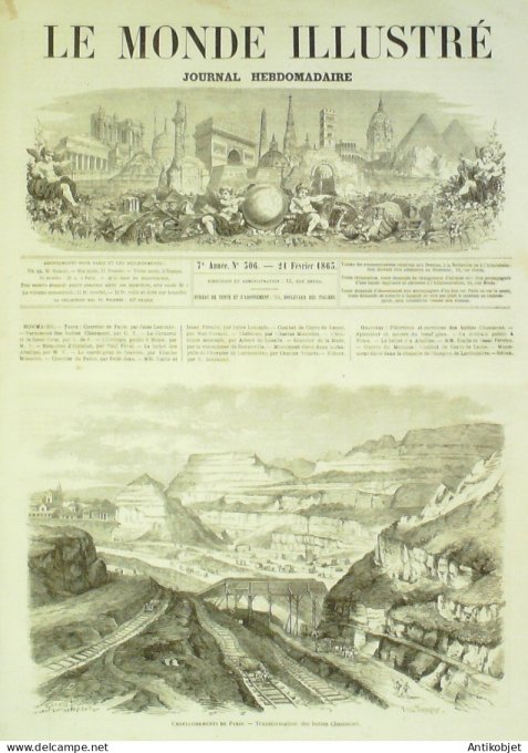Le Monde illustré 1863 n°306 Buttes Chaumont Danemark Reine Mexique Cerre de Léone Lariboisière