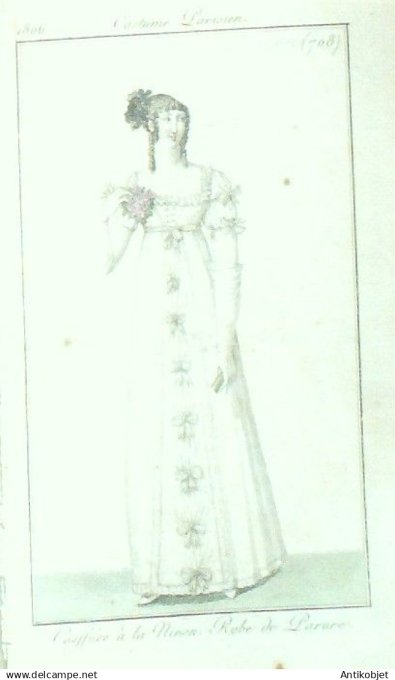 Costume Parisien 1806 # 708 (eau forte) Robe de parure