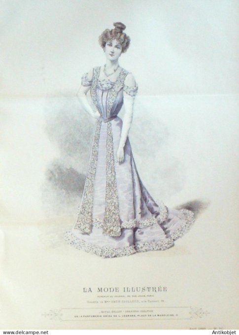 Gravure Mode illustree 1899 # 16 (Old Fashion plate) RARE