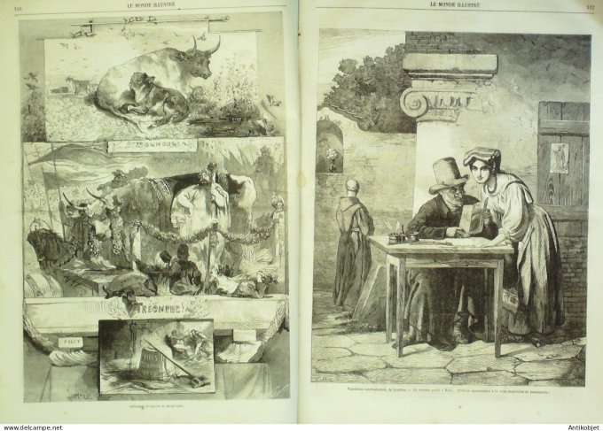 Le Monde illustré 1863 n°306 Buttes Chaumont Danemark Reine Mexique Cerre de Léone Lariboisière