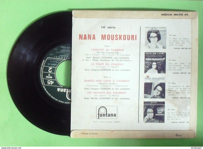 Mouskouri Nana 45T EP L'enfant au tambour 1965