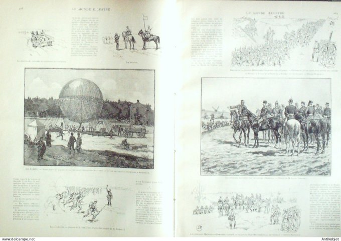 Le Monde illustré 1890 n°1747 Solesmes (59) Rép.Tchèque Prague Karlsbruecke