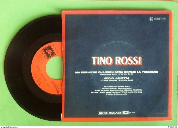 Rossi Tino 45T SP Ma dernière chanson 1977