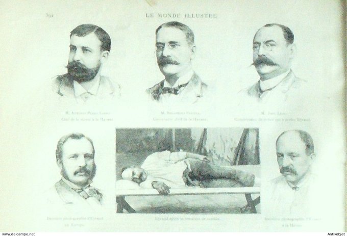 Le Monde illustré 1890 n°1733 Douvres Montmartre réservoirs Cuba Havane Eyraud arrêté