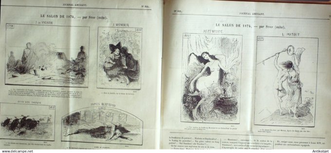 Le Journal Amusant 1874 #  925 Physionomies parisiennes par Pelcoq