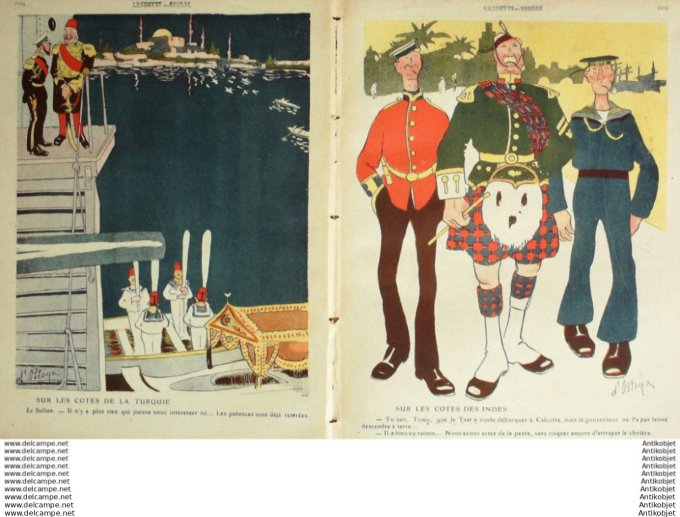 L'Assiette au beurre 1909 # 433 Le standart vaisseau fantome Ostoya