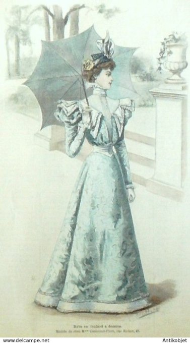 La Mode illustrée journal 1897 n° 18 Robe en foulard