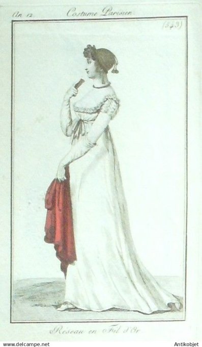 Costume Parisien 1804 an 12 # 543 (eau forte) Réseau en fil d'or