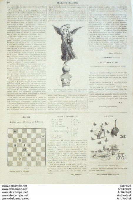 Le Monde illustré 1866 n°490 Algérie Constantine Bisk'ra Batna Boulogne-sur-mer (62) Suresnes (92)