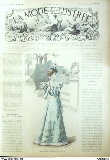 La Mode illustrée journal 1897 n° 18 Robe en foulard