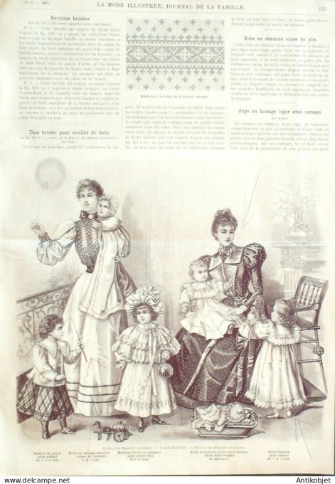 La Mode illustrée journal 1897 n° 18 Robe en foulard