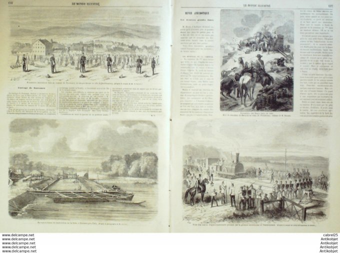 Le Monde illustré 1866 n°490 Algérie Constantine Bisk'ra Batna Boulogne-sur-mer (62) Suresnes (92)